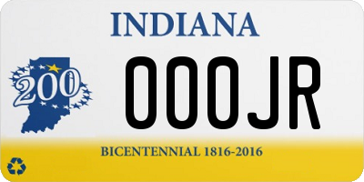 IN license plate 000JR