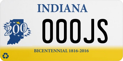 IN license plate 000JS