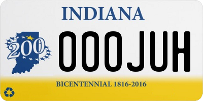 IN license plate 000JUH