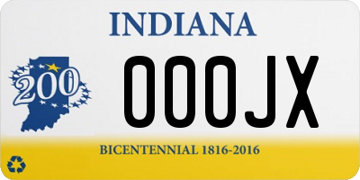 IN license plate 000JX