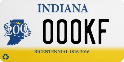 IN license plate 000KF