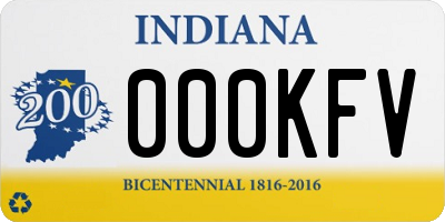 IN license plate 000KFV