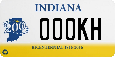 IN license plate 000KH