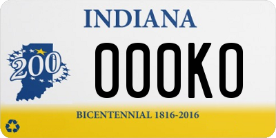 IN license plate 000KO