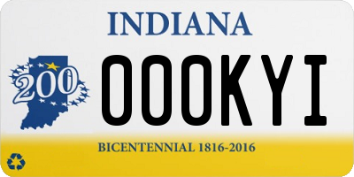 IN license plate 000KYI