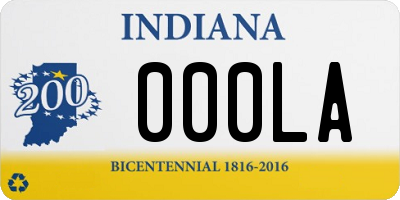 IN license plate 000LA