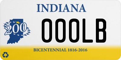 IN license plate 000LB