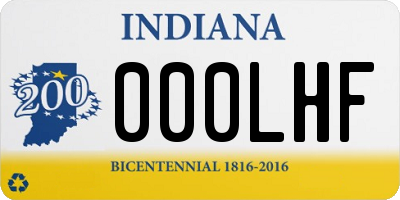 IN license plate 000LHF