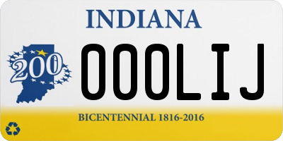 IN license plate 000LIJ