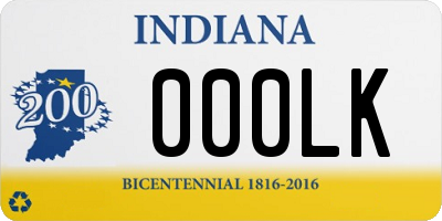 IN license plate 000LK