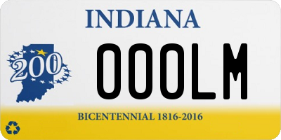 IN license plate 000LM