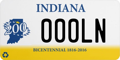 IN license plate 000LN