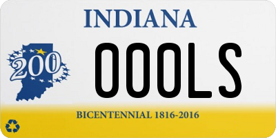 IN license plate 000LS