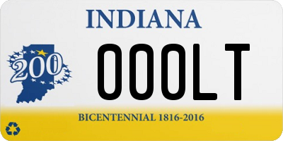 IN license plate 000LT