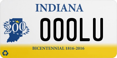 IN license plate 000LU