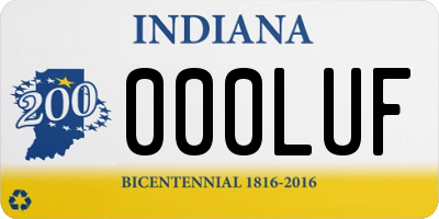 IN license plate 000LUF