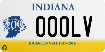 IN license plate 000LV