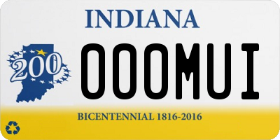 IN license plate 000MUI