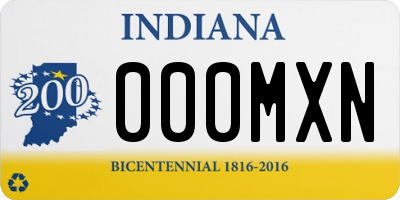 IN license plate 000MXN