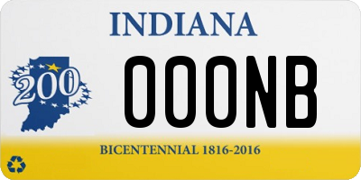 IN license plate 000NB