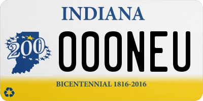 IN license plate 000NEU