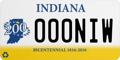 IN license plate 000NIW