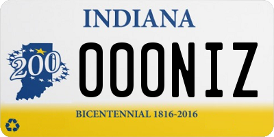 IN license plate 000NIZ