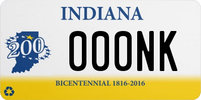 IN license plate 000NK