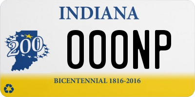 IN license plate 000NP