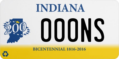 IN license plate 000NS