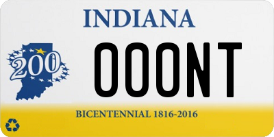 IN license plate 000NT