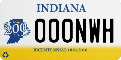IN license plate 000NWH