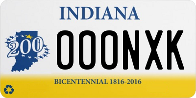 IN license plate 000NXK
