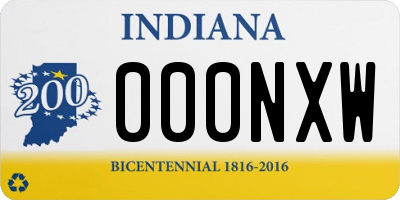 IN license plate 000NXW