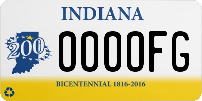 IN license plate 000OFG