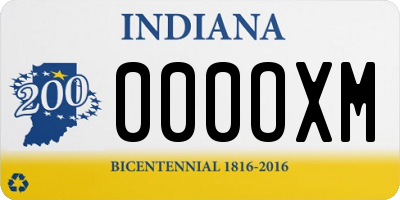 IN license plate 000OXM