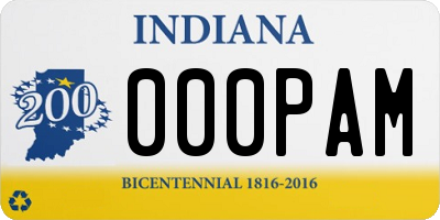 IN license plate 000PAM