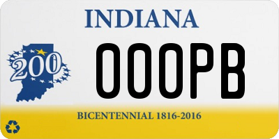 IN license plate 000PB