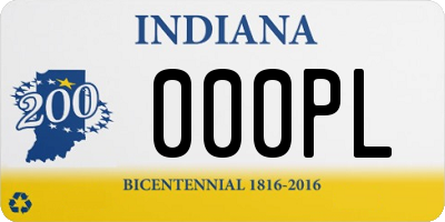 IN license plate 000PL