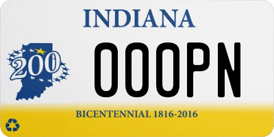 IN license plate 000PN