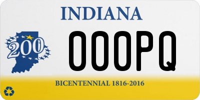 IN license plate 000PQ