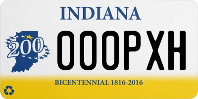 IN license plate 000PXH