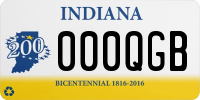 IN license plate 000QGB
