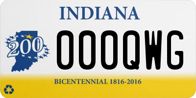 IN license plate 000QWG