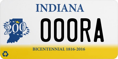 IN license plate 000RA