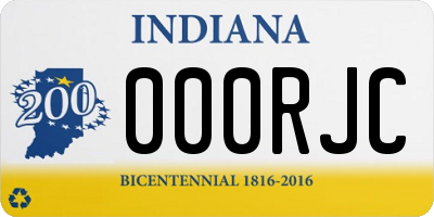 IN license plate 000RJC