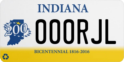IN license plate 000RJL