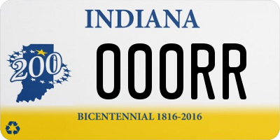 IN license plate 000RR