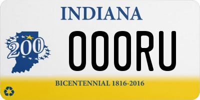 IN license plate 000RU