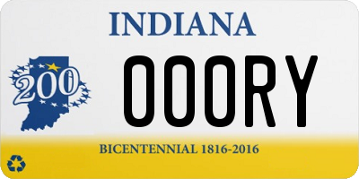 IN license plate 000RY